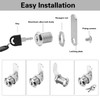 Herbst Pack of 6 Letterbox Lock 20 mm with 4
