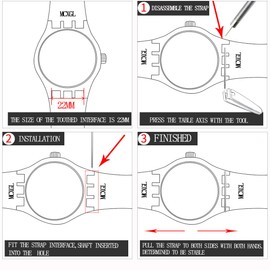 KHZBS Silicone Watch Strap Replacement for Touch Collection Watch Band (24mm