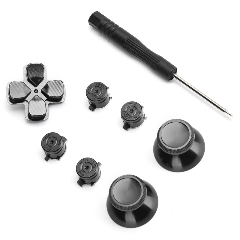Game Controller Aluminum Alloy Buttons Thumb Stick Set Replacement Parts