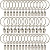 AMZSEVEN 40 Pack Metal Curtain Rings with Clips, Drapery Clips