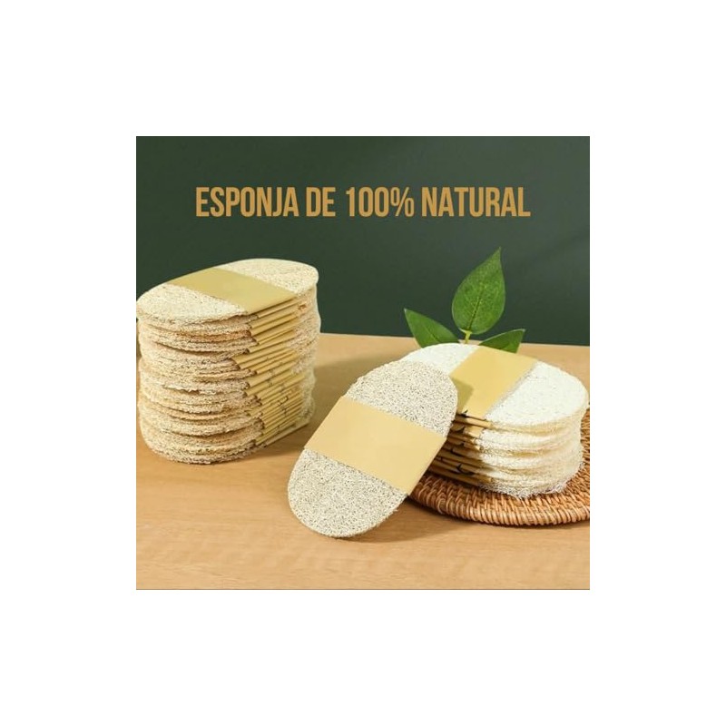 10 Esponja Vegetal Exfoliante Lufa 100% Natural Limpieza Corporal Elimina