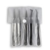 Microdissection Forceps Set - 5 Micro-point Forceps, Gunmetal Gray Stainless