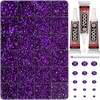 30000Pcs Resin Rhinestones for Crafting Bedazzling, Purple Flatback Gems Crystal
