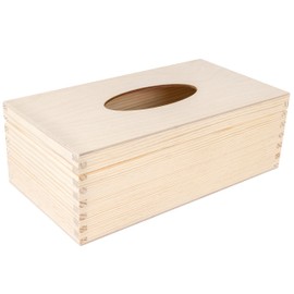 Creative Deco Cosmetic Tissue Box Wooden Tissue Box | 25.5 x 13.5 x 9 cm | Cosmetic Tissue Box for Tissues | Tissue Box Cosmetic Tissue Dispenser for Decoupage