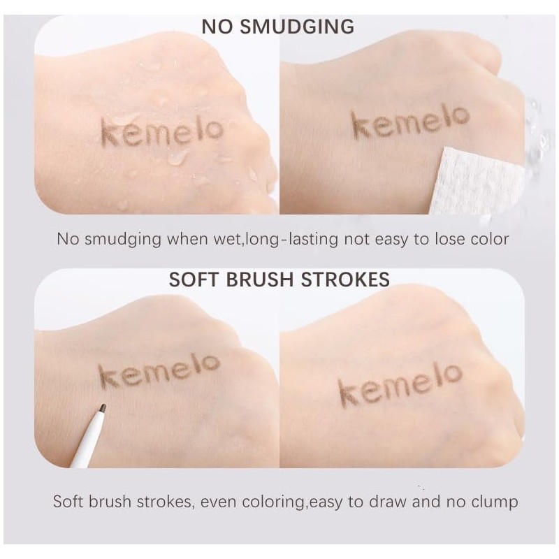Eyebrow Pencil,4 PCS Micro Eyebrow Pencil Dual-Ended,Waterproof Long-Lasting Eye Brow