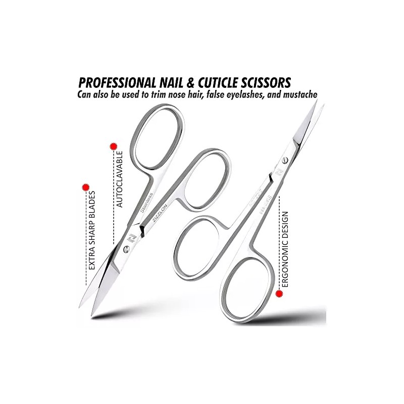 Zizzlon Set De Manicura Zizzlon, Tijeras Para Cutículas, Uñas Y