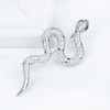 VVCome Crystal Snake Brooch Pin Vintage Suit Accessory Metal Serpent