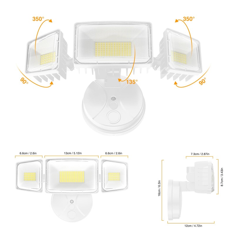 Onforu 80W 9000LM Flood Lights Outdoor, Brightness Security LED Flood