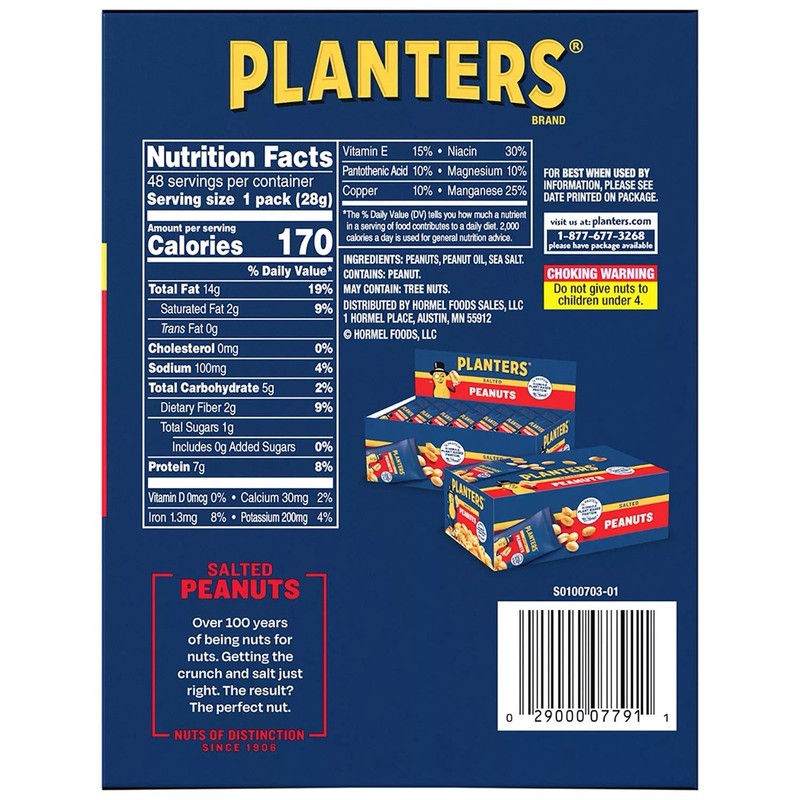 Planter's Planters Salted Peanuts, Single-Serve Packs (1 oz., 48 pk.)