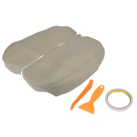 X AUTOHAUX Pair Car Center Console Lid Armrest Seat Box Cover Protector Replacement Microfiber Leather for Acura MDX 2007-2013 Beige