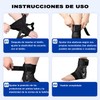 Soporte de Tobillo,tobilleras Deportiva de Compresi?n Ajustable, Negro, M