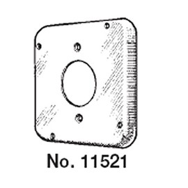 Mulberry 4-11/16" Square 1.620" Diam. TL Receptacle Metal Cover 11521