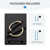 HOME EDIT Brushed Brass & Matte Black Cabinet Pulls, 5
