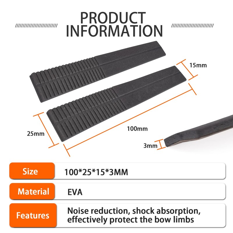 EOU Archery Recurve Bow Silencer Pad Limb Silencers Bow String