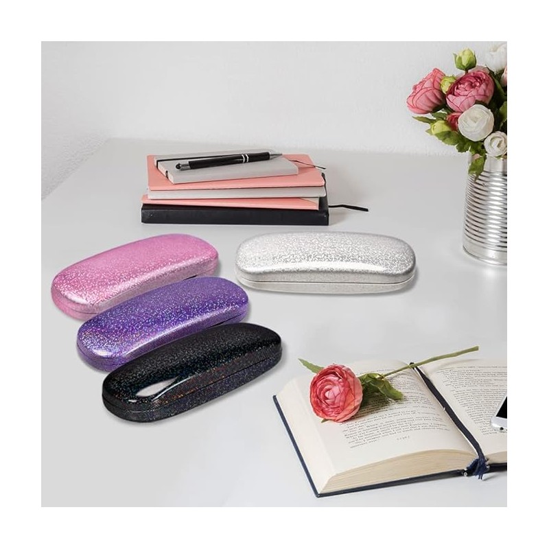 ZONLY Eyeglasses Case,(4 Piece) Unisex Hard Shell Eyeglasses Cases Protective