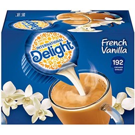 International Delight Coffee Creamer Singles, French Vanilla, 192 Count