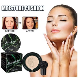EELHOE Mushroom Head Air Cushion Natural BB Cream Conceal facial blemishes and brighten up your face with this natural nude foundation. - Color: Natural