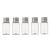 6 Empty Refillable Clear Plastic Bottles with Aluminum Screw Cap