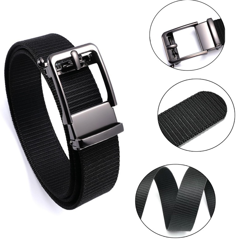 Utaly Men's Nylon Belt with Automatic Slide Buckle - Tactical