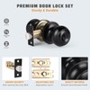 6 Pack Keyed Entry Door Lock(Keyed Alike), Round Style Knob,