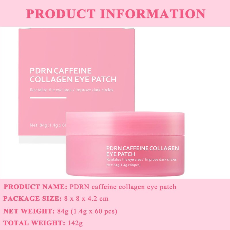 Collagen Eye Patch with PDRN & Caffeine, Gel Eye Patches