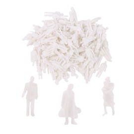BQLZR Unpainted Figure 1:87 Scale Miniature People Model Men Women White Pack of 100