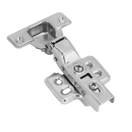 Cabinet Hinge Repair Plate Kit, Stainless Concealed Door Hinges Kitchen Cabinets Hinges Brushed Satin Nickel with Mounting Screws Door Hardware Door Furniture Repair(Middle Bend)