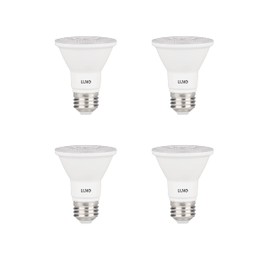 LUNO PAR20 Dimmable LED Bulb, CRI 90+, 8W (50W Equivalent), 500 Lumens, 2700K (Soft White), Medium Base (E26), UL Listed (4-Pack)