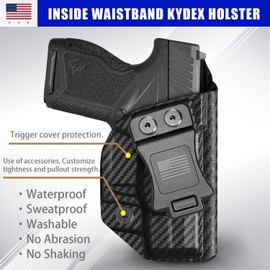 B.B.F MAKE Universal KYDEX Gun Holster IWB, Adjustable Cant & 'Posi-Click' Retention, Inside Concealed Carry Holster Compatible with Multiple S&W, Glock, Sig, Ruger, Taurus GX4 Models Black