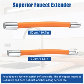 GAESHOW 2 Piezes Tubos de Extensión de Grifo de Universal, Extensor de Grifo Flexible de 360 °, Accesorios de Manguera de Fregadero, Extensor de Grifo para Grifos de Cocina y Baño