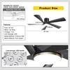 Ohniyou 52” Low Profile Ceiling Fan with Lights, Remote &