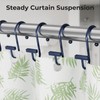 Navy Blue Shower Curtain Hooks, Bathway Shower Curtain Rings Rust