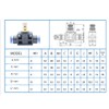 Throttle Check Valve 12 mm Push in Quick Connector Throttle