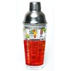 14 oz Recipe Glass Cocktail Shaker With Strainer Top -