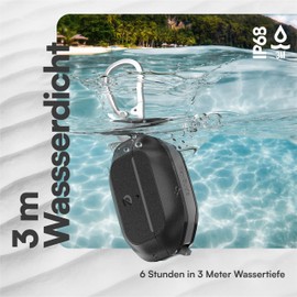 KeyBudz AirPods Pro Case with Lock - Fully Waterproof AirPods Pro 2nd Generation Case with Keychain, Rugged Tough Protection, Hard Protective Shell and Carabiner Clip for Easy Travel (Carbon Black)