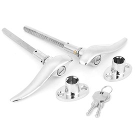 Car Outside Locking Door Handles Stainless Steel Fit for Ford 3 Window Coupe 1932 1933 1934