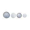 Creative Co-Op Set of 2 White Enameled Canisters with Lids