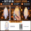 Hanging Ghost Decoration for Halloween – Light-Up Swing Ghost Ornament