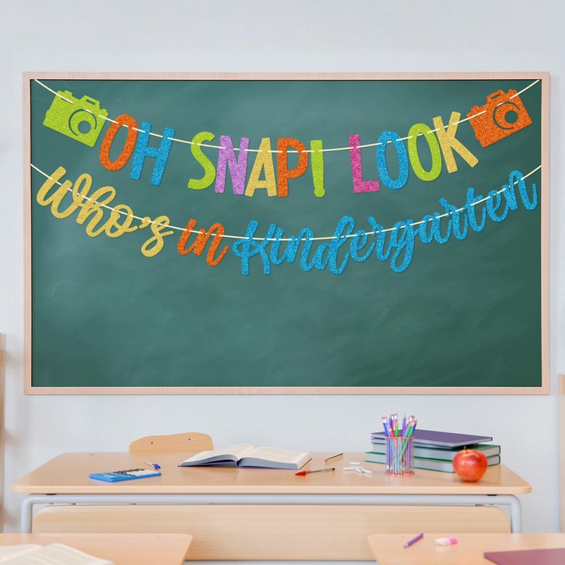 Little Man Oh Snap! Look Who’s in Kindergarten Banner, Back