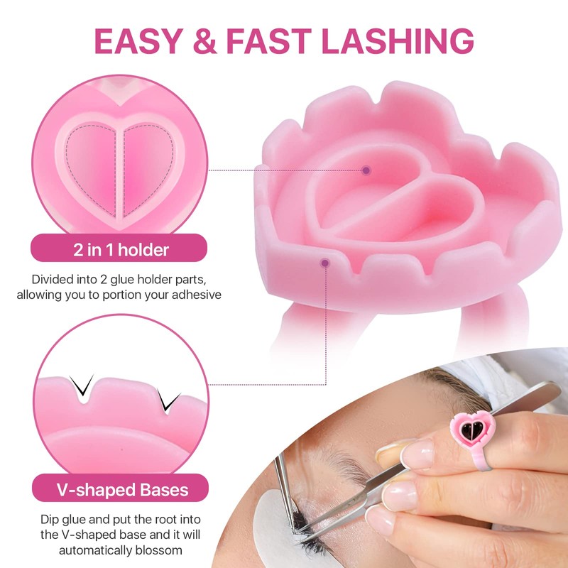 Pretty memory 152 PCS Eyelash Extension Kit with Lash Mannequin
