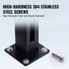 41.34\" Height Glass Railing Bracket 0.39\"-0.47\" Thickness Tempered Glass 304