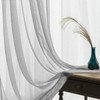 Topick Sheer Curtain with Eyelets, Transparent Curtain, Pack of 2,
