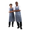 Whites Chefs Apparel Waterproof Bib Apron Nylon Blue And White