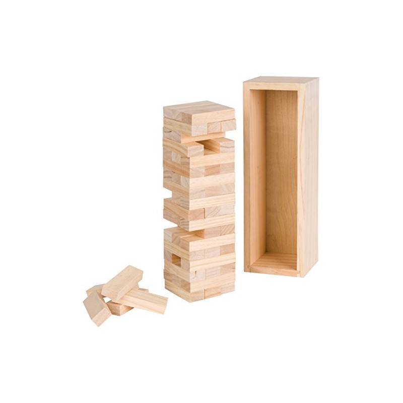 Trademark Innovations 12" Wooden Stacking Puzzle Game with Wood Box