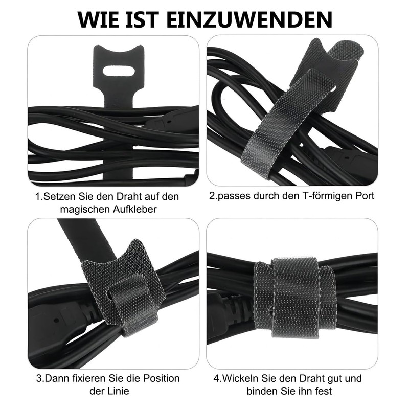 Cable Ties Adjustable Cable Ties Organizer Multipurpose Hook Loop Cable