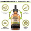 SBR Nutrition Vitamin D3+K2 (MK-7) Liquid Drops, MCT Oil, Immune,
