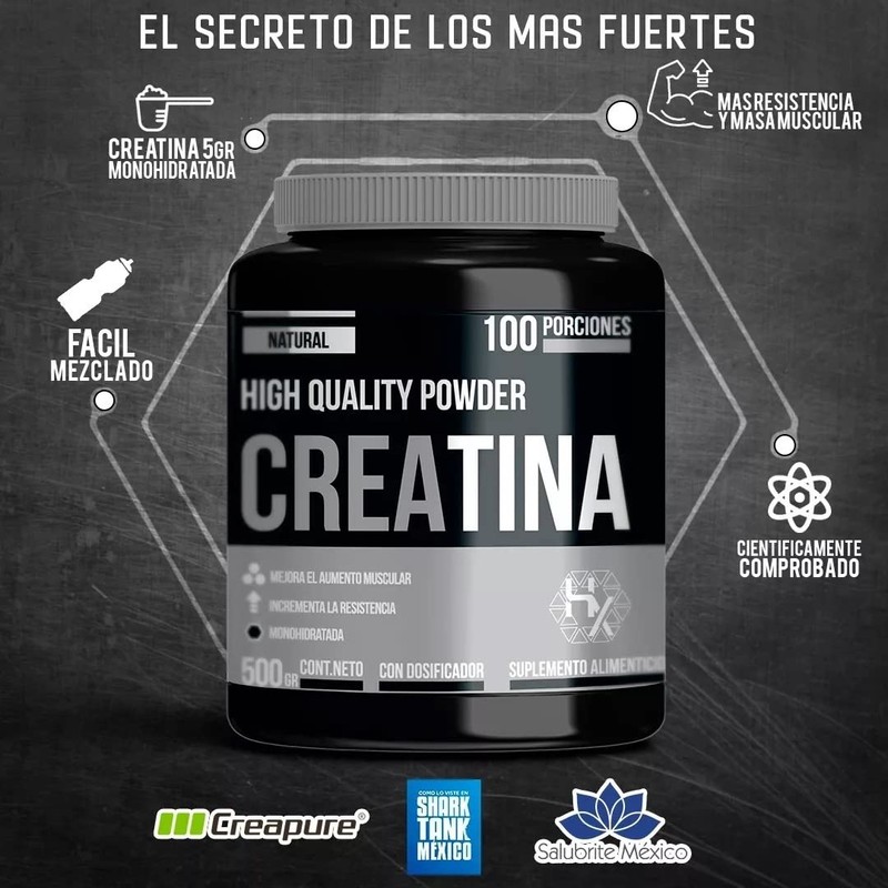 Holix LAB - Creatina Monohidratada - 500 grs, rinde hasta