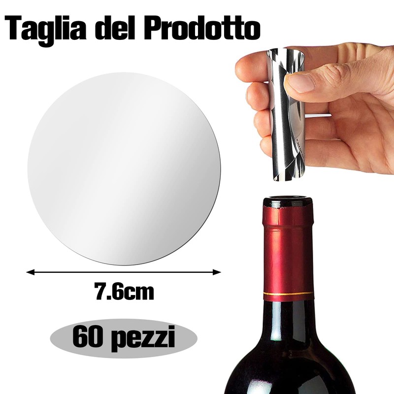 VEGCOO Wine Pourer Slices, 60 Pieces Pourers for Wine, Drinks,