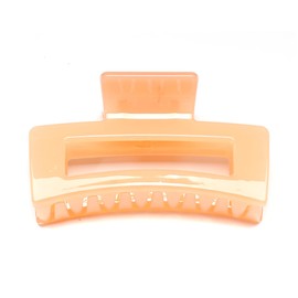 QinGoo Medium Size Orange Hair Clip, Hair Clip, Firm, Hair Clip, Hair Accessory, Cute, Stylish, Ladies, Korean, 1 Piece (3.5 x 1.9 inches (8.8 x 4.8 cm), Orange