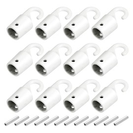 sourcing map Blind Wand Hook,12Pcs 1.1" x 0.3" - Alloy Vertical Blinds Replacement Parts, Tilt Wand Rotating Tip Hook Repair for Broken Blind Parts (White)